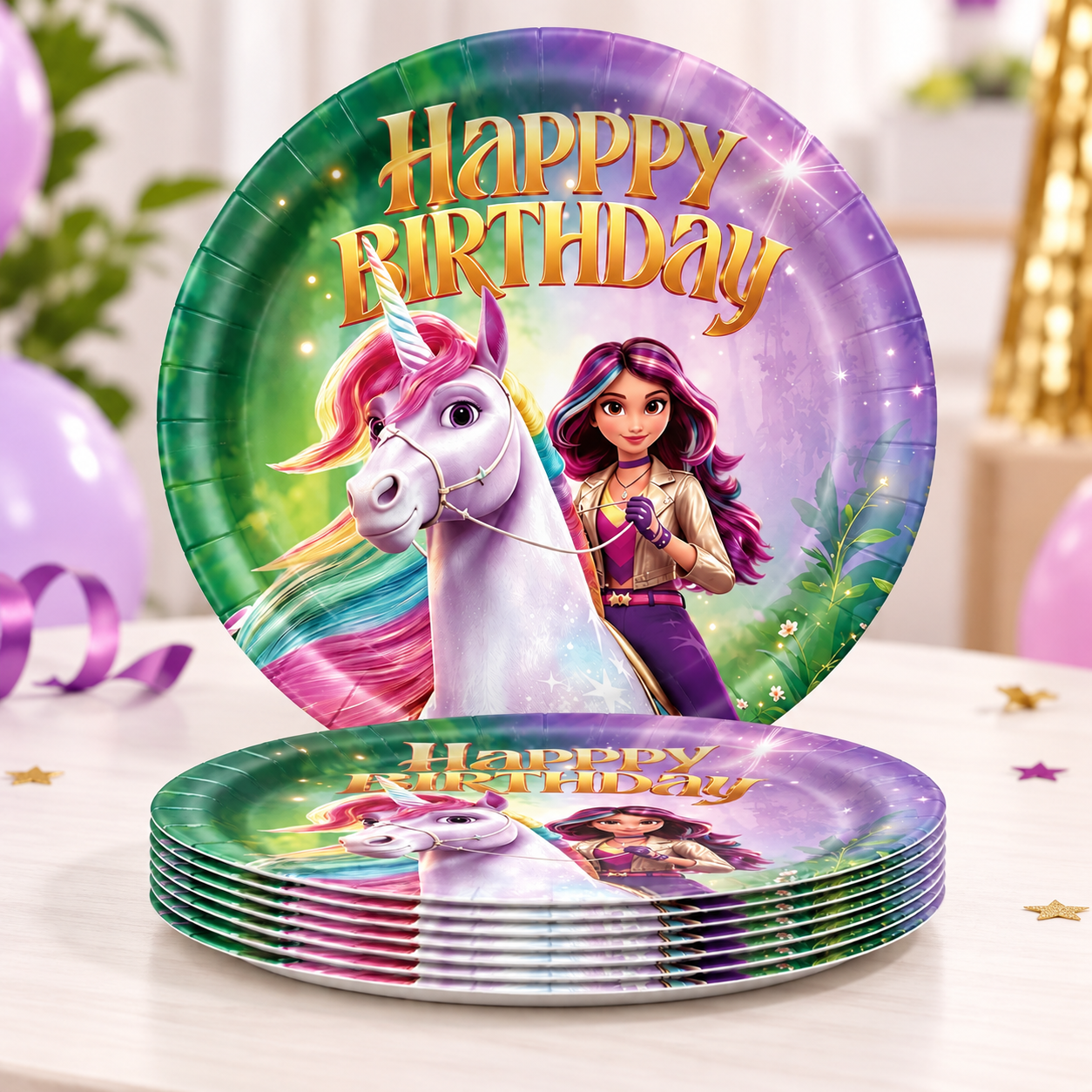 Unicorn Academy Dinner Plates - 10 PK